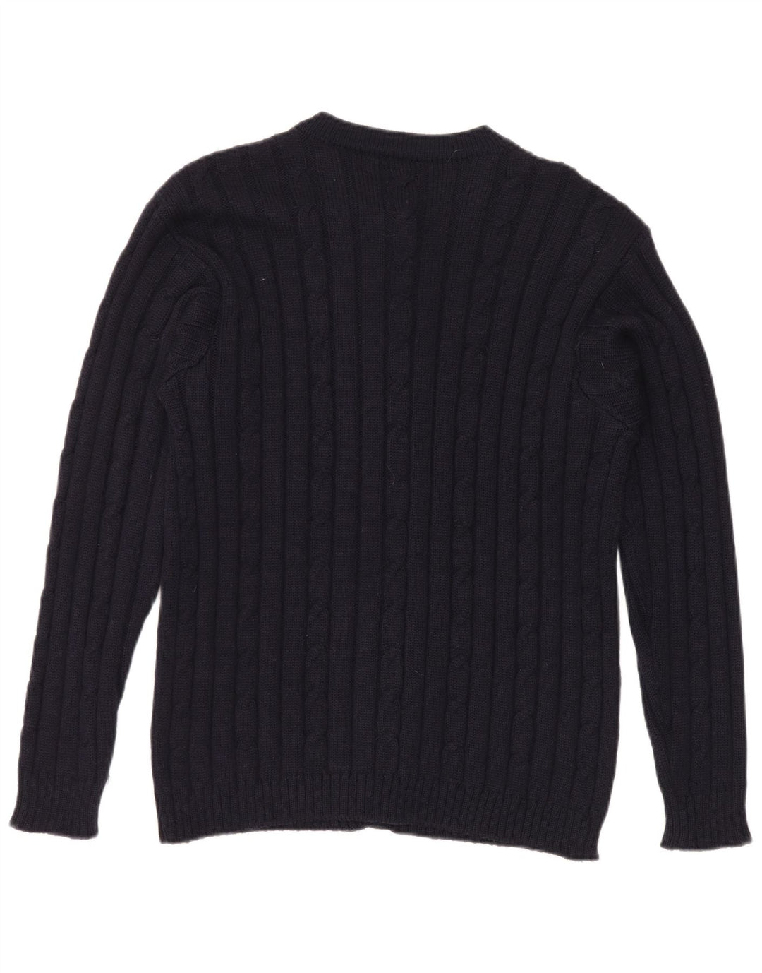 Винтажный женский кардиган-свитер UK 12, средний темно-синий