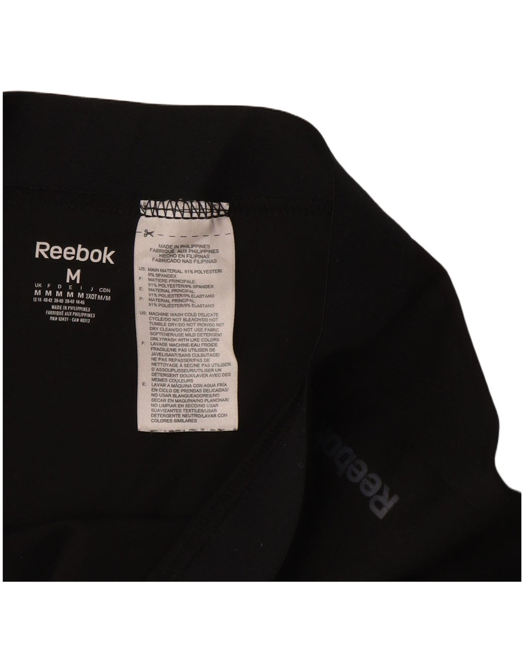 Женские леггинсы REEBOK UK 12/14, средний черный полиэстер