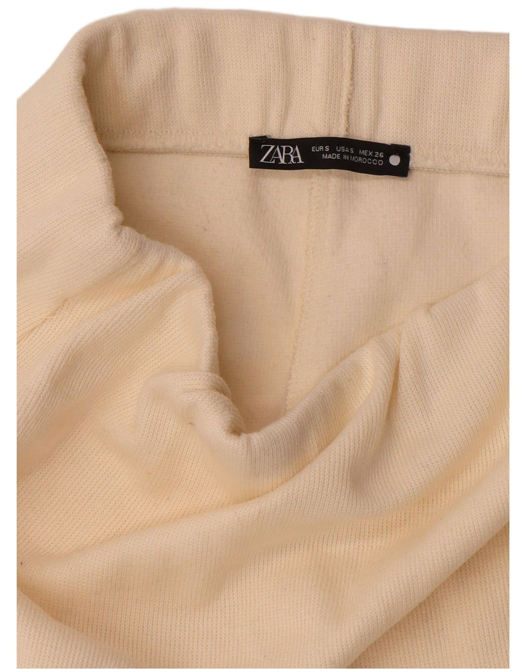 Женская трикотажная юбка миди Zara, маленькая W27 Off White