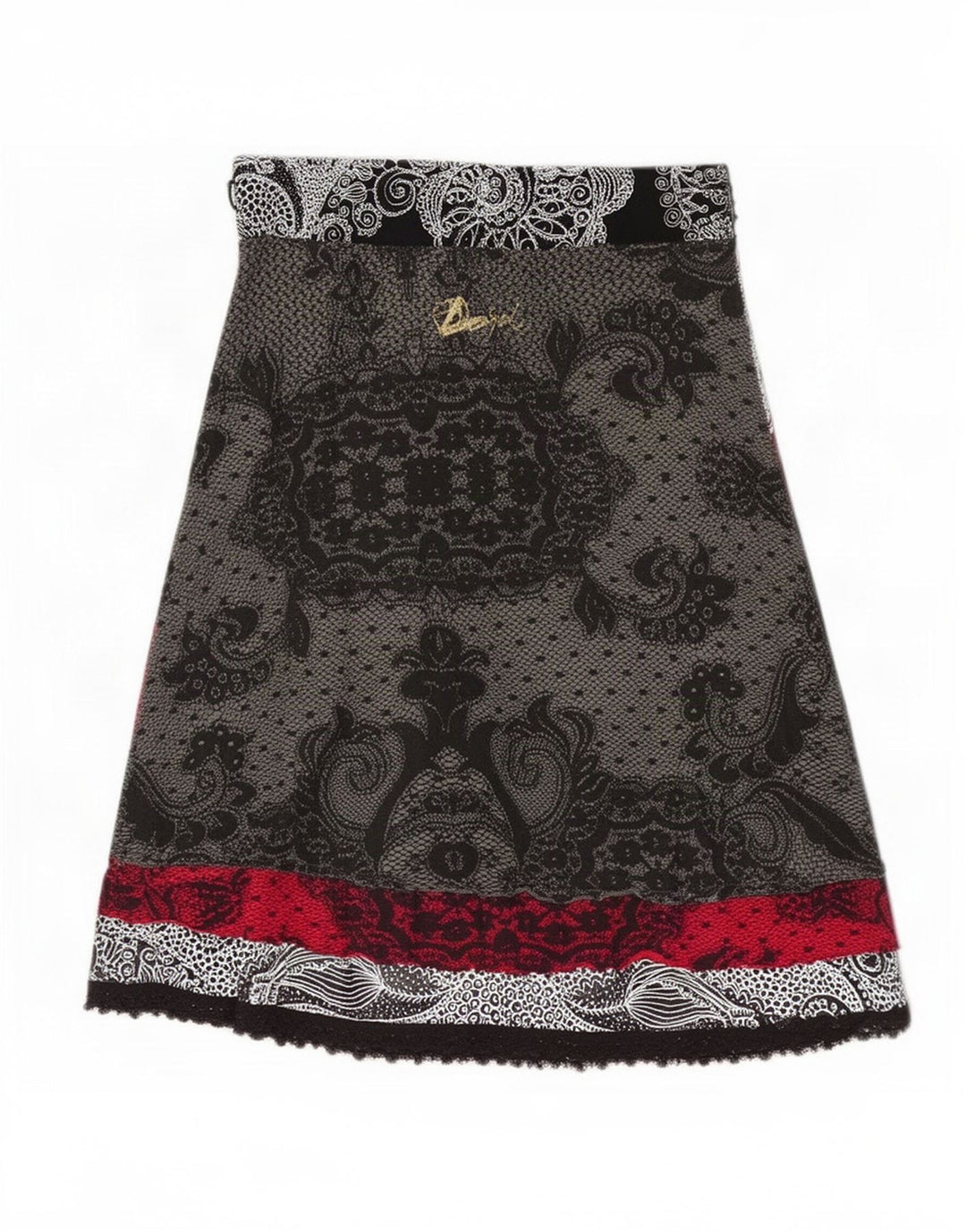 Женская юбка-трапеция Desigual Medium W28 Разноцветная с пейсли