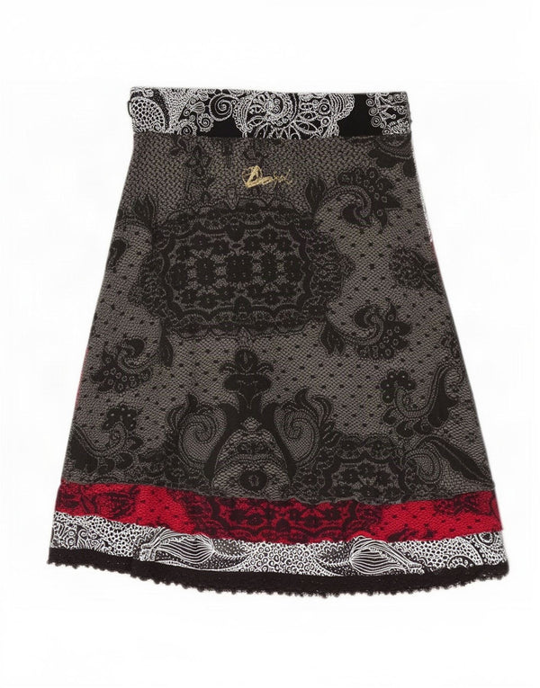 Женская юбка-трапеция Desigual Medium W28 Разноцветная с пейсли