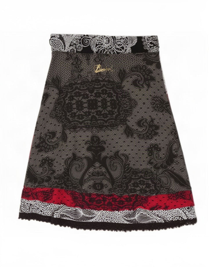 Женская юбка-трапеция Desigual Medium W28 Разноцветная с пейсли