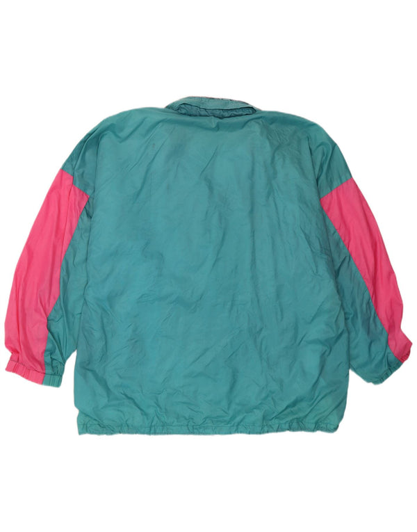 Мужская дождевик с капюшоном PUMA UK 42 XL, синяя, нейлон с цветными блоками