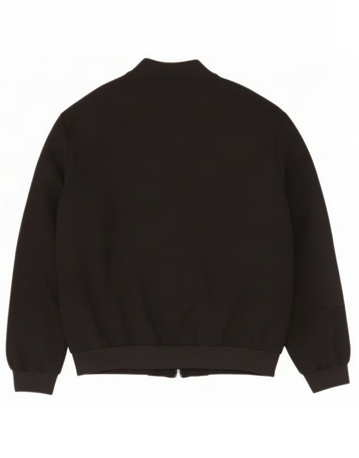 Женский бомбер Zara UK 14, средний черный полиэстер