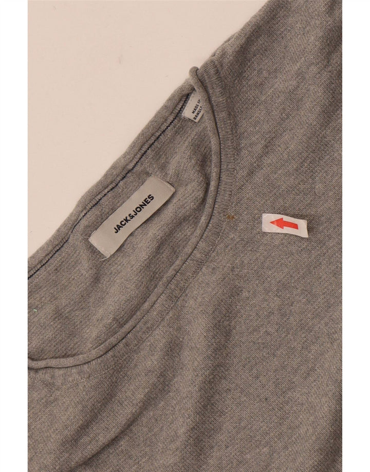 Мужской свитер с круглым вырезом Jack & Jones 2XL серый