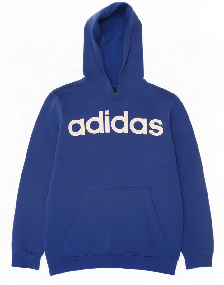 Мужской джемпер с капюшоном Adidas с рисунком, средний синий