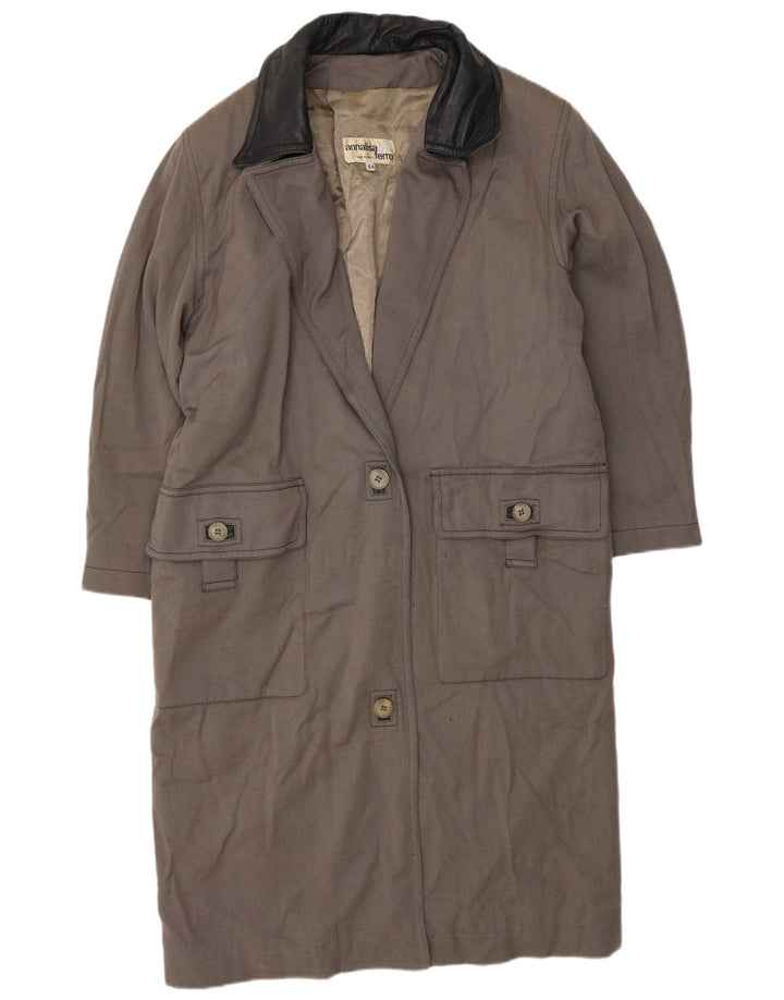 ANNALISA FERRO Женское пальто IT 44 Средний Серый Акрил