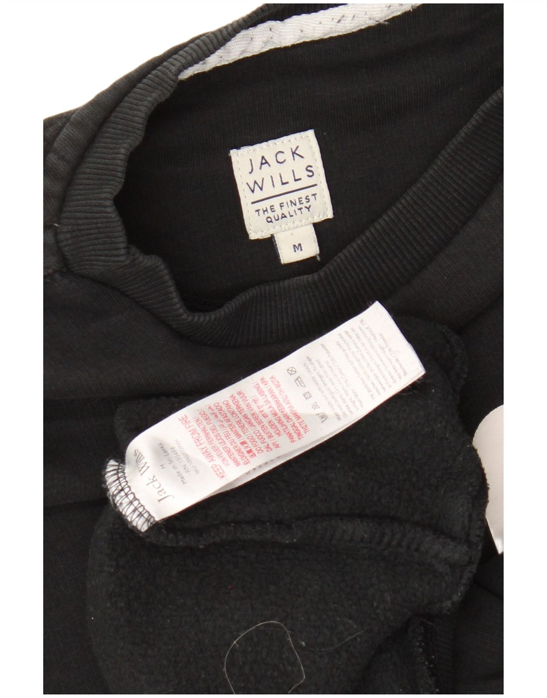 Мужской свитшот с рисунком JACK WILLS, джемпер среднего размера, черный, хлопок