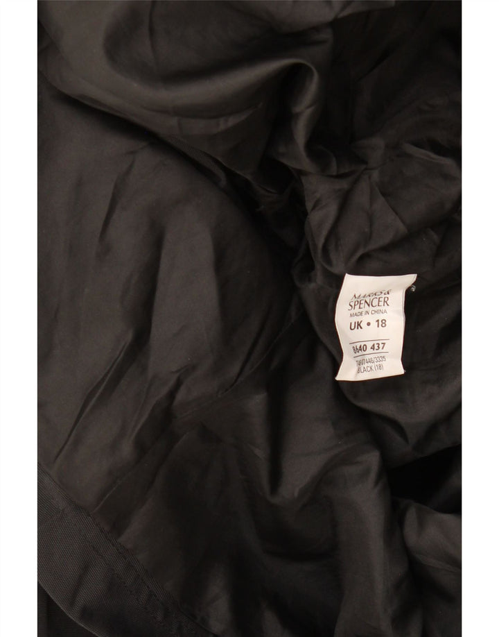 Женская парка Marks & Spencer с капюшоном UK 18 XL, черный полиэстер