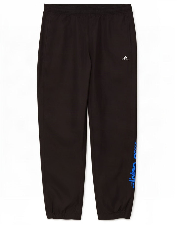 Мужские спортивные брюки Adidas Climalite, брюки для бега, средний черный полиэстер