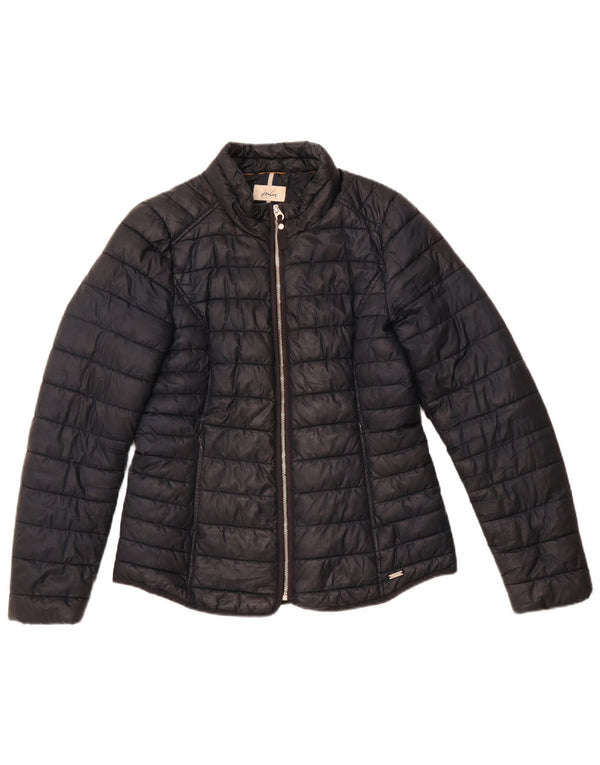 Женская стеганая куртка JOULES UK 12, средний черный полиэстер