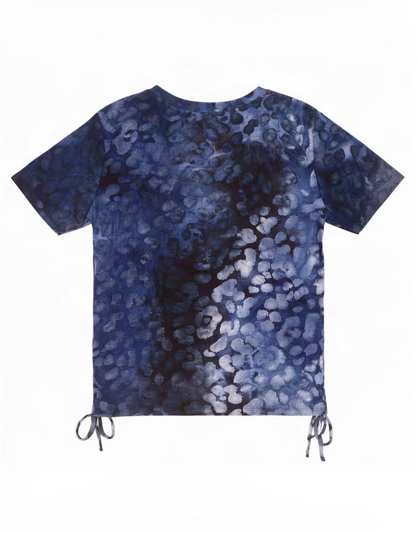 Женская футболка Desigual Top UK 20 2XL Синяя с животным принтом