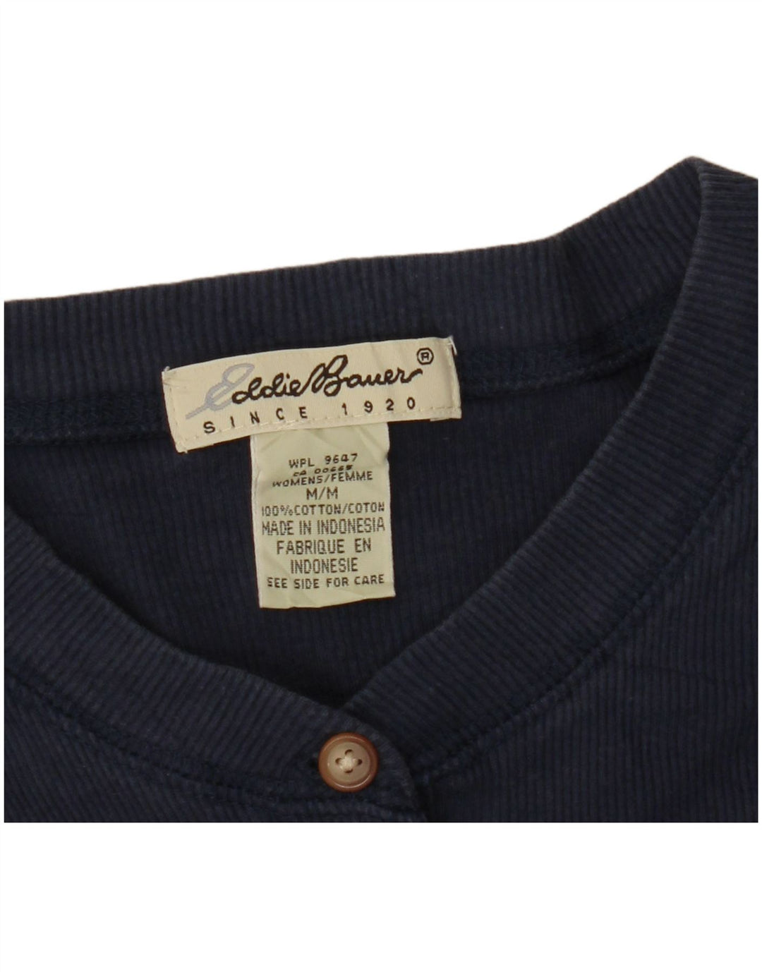 Женская футболка EDDIE BAUER Top UK 14, средний темно-синий хлопок