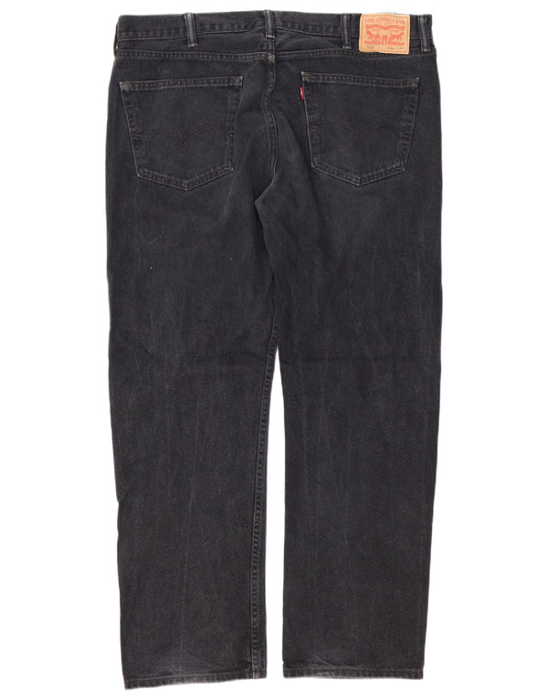 Мужские прямые джинсы LEVI'S 505 W40 L32, черный хлопок