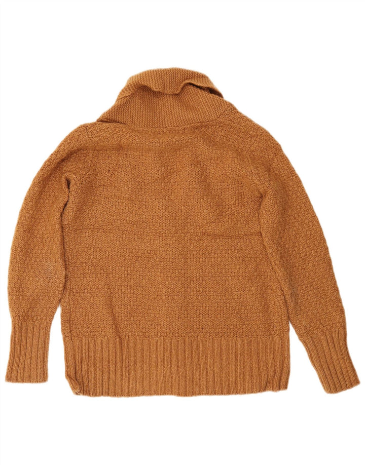 Женский свободный кардиган EDDIE BAUER UK 10, маленький коричневый из овечьей шерсти