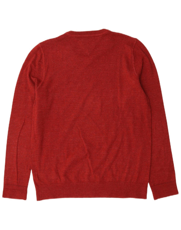 Мужской джемпер с круглым вырезом Tommy Hilfiger XL, красный хлопок