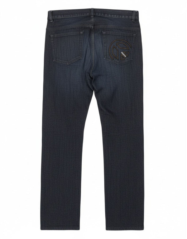 Прямые джинсы Moschino для девочек 13–14 лет W28 L27, синий хлопок