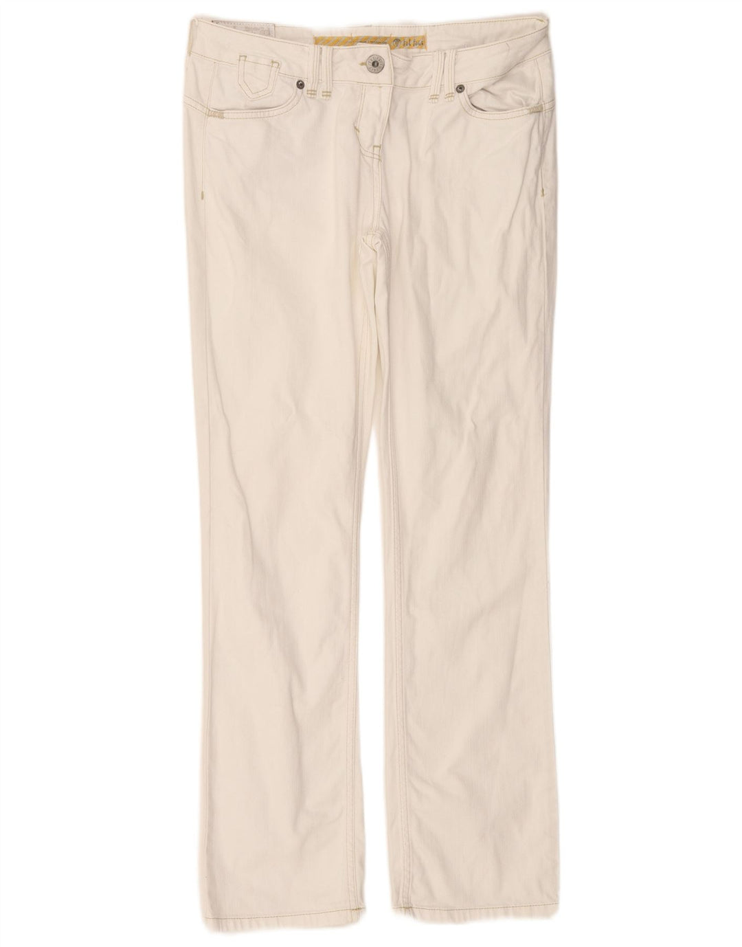 Женские прямые джинсы FAT FACE с низкой талией, Великобритания 12, средние W32 L31, белые