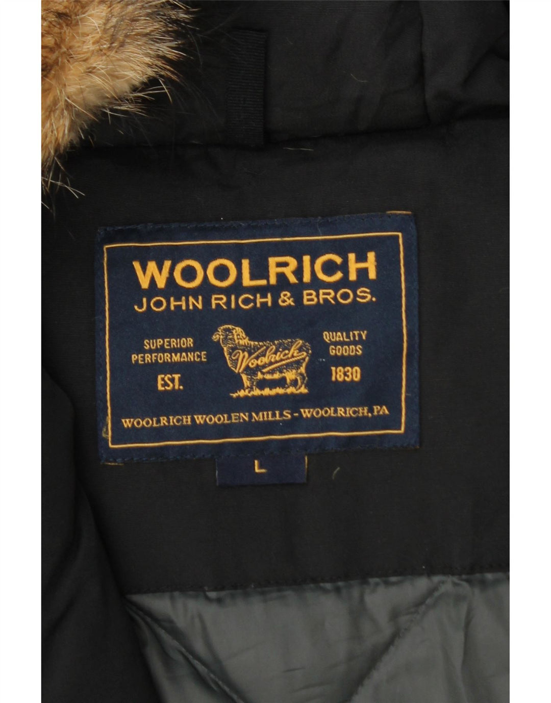 Женская стеганая куртка Woolrich с капюшоном UK 40, большая черная