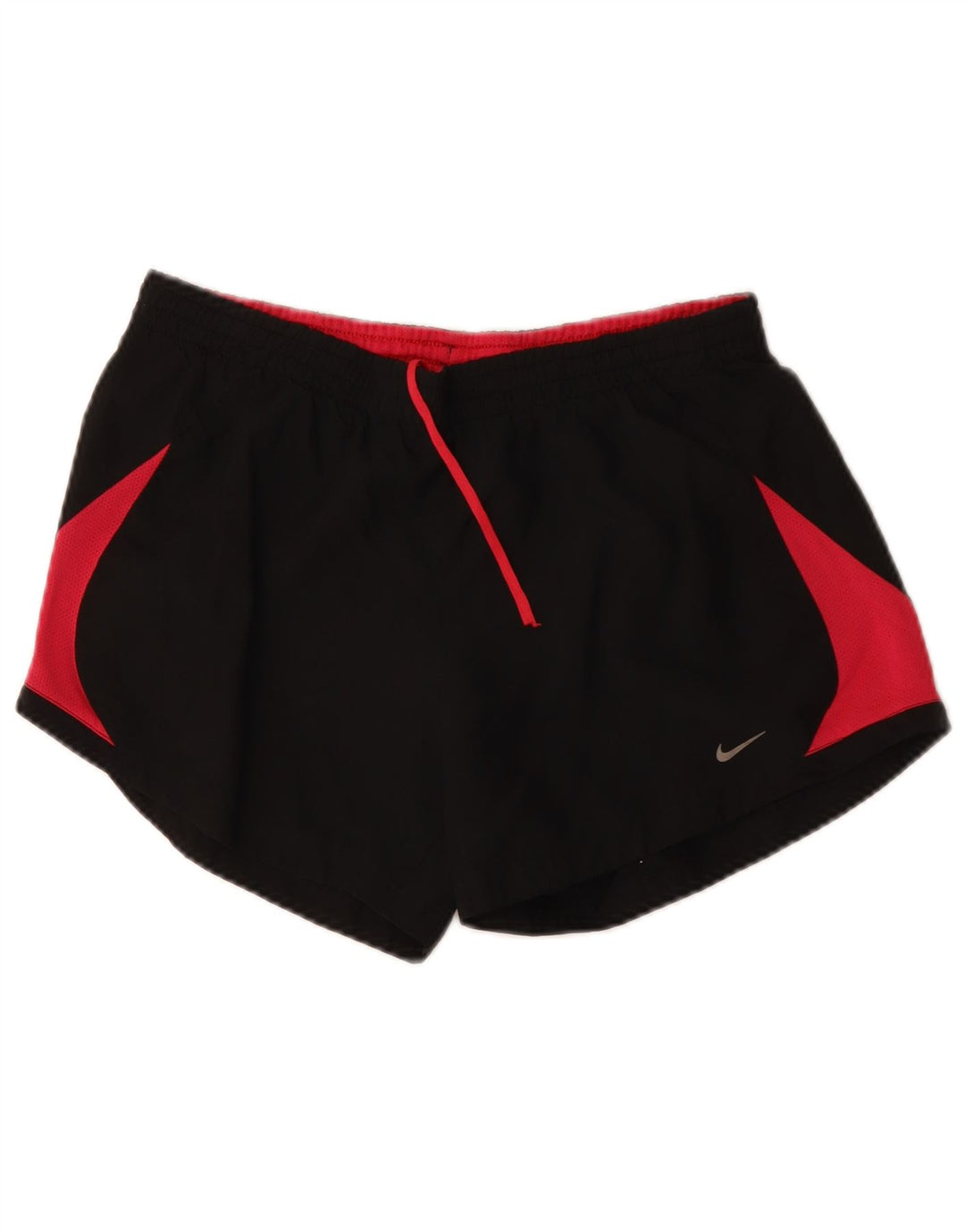 Женские спортивные шорты NIKE UK 14, средние черные, полиэстер с цветными блоками