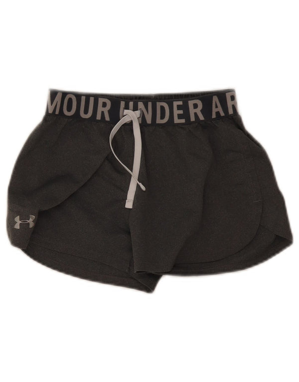 Спортивные шорты с рисунком Heat Gear для девочек 9–10 лет, средний серый цвет Under Armour