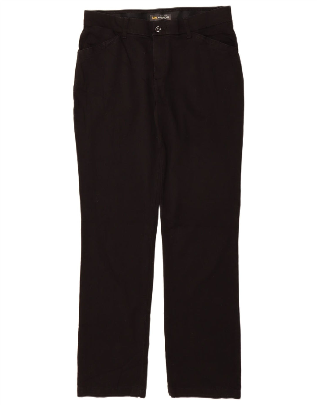 Женские прямые повседневные брюки обычного кроя LEE, размер США 10, большие W33 L32, черные