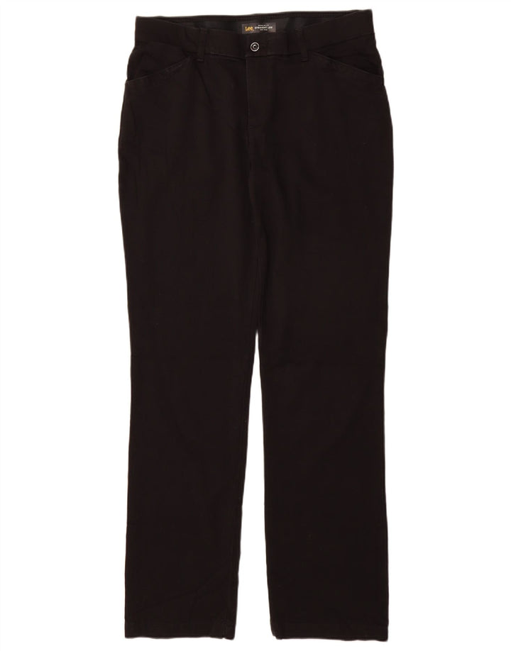 Женские прямые повседневные брюки обычного кроя LEE, размер США 10, большие W33 L32, черные