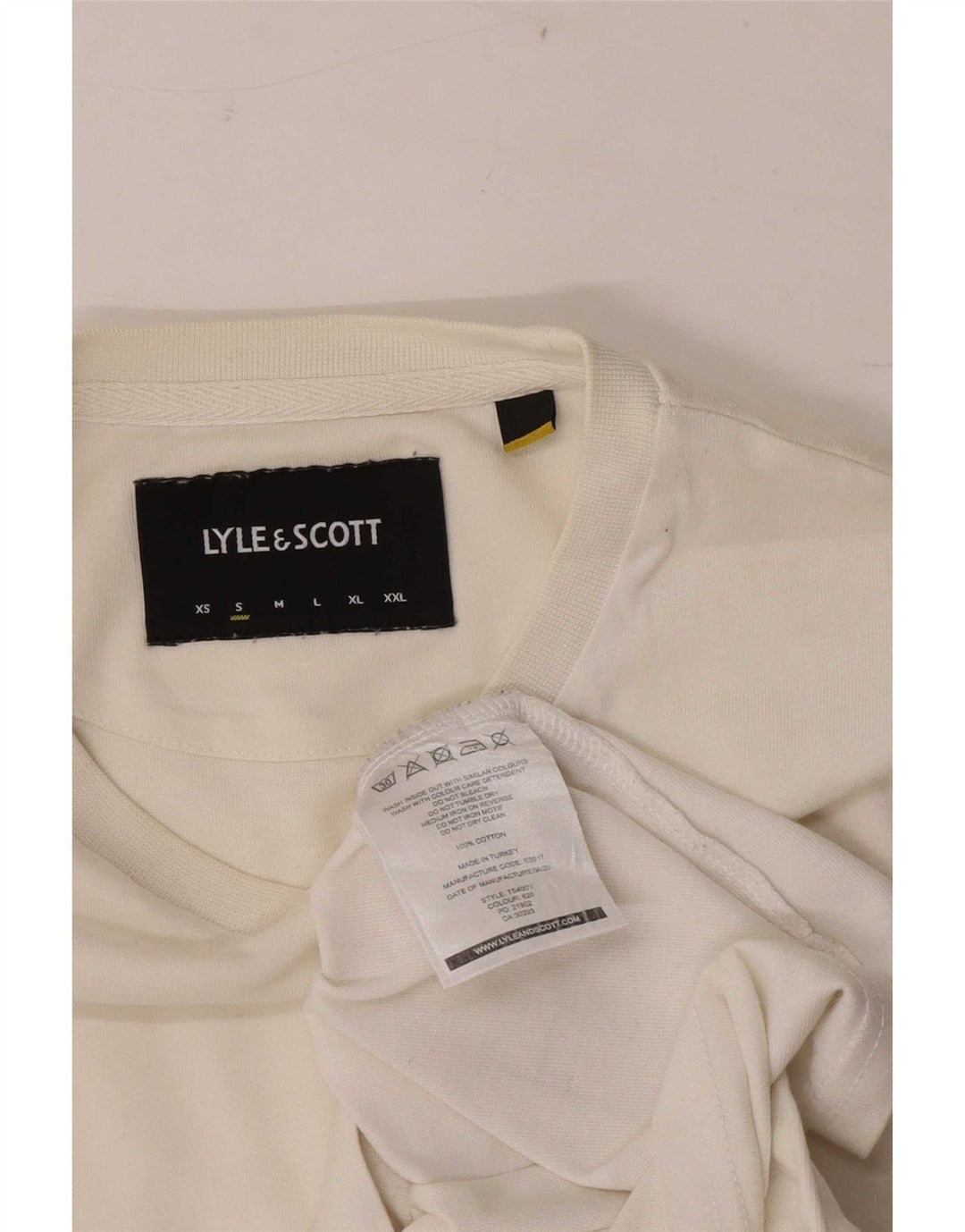 Мужская футболка Lyle & Scott, маленький белый хлопок