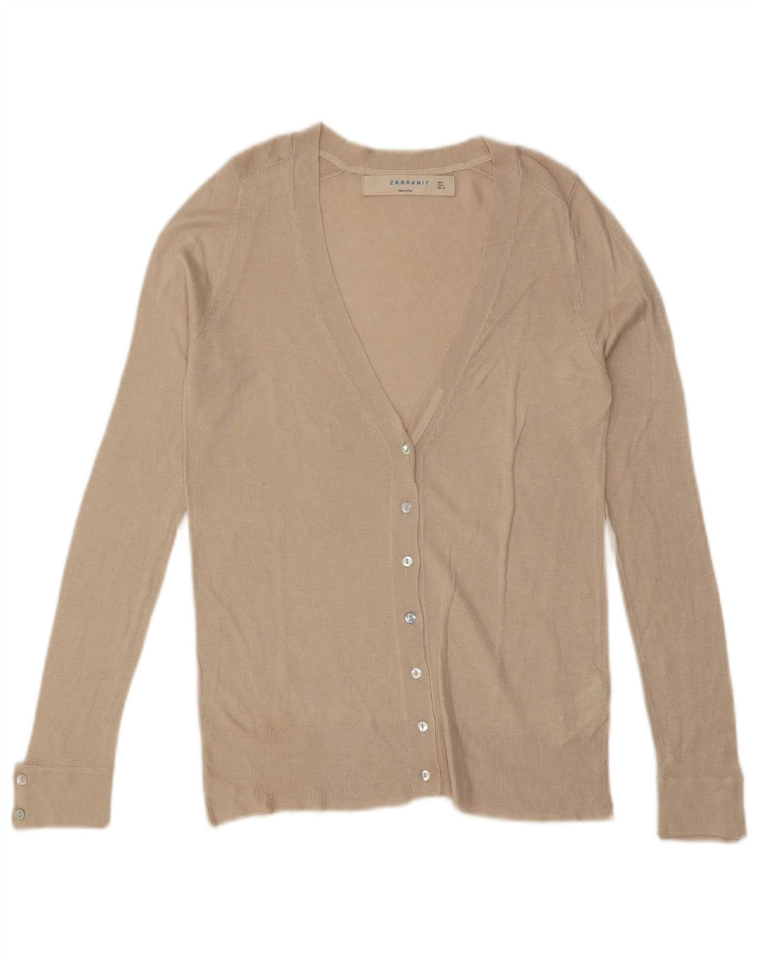 Женский кардиган ZARA UK 10, маленький размер, вискоза кремового цвета