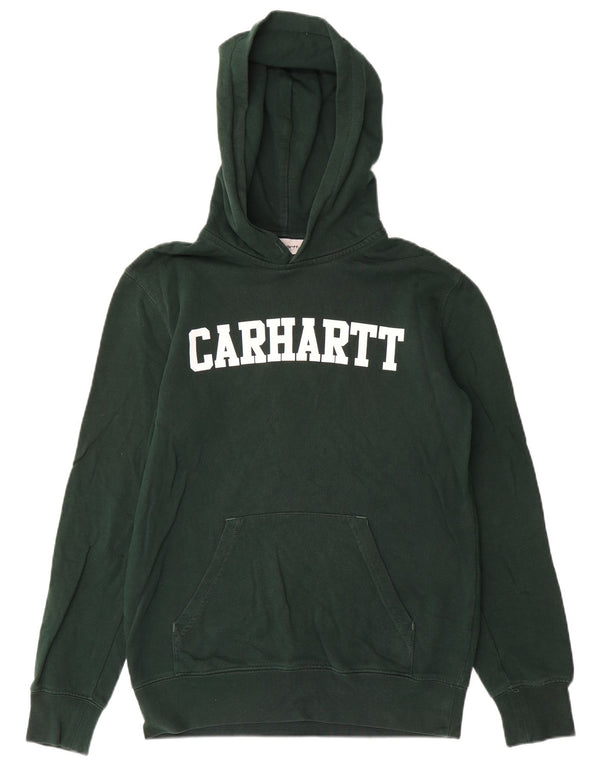 Мужской джемпер с капюшоном Carhartt, маленький зеленый, хлопок