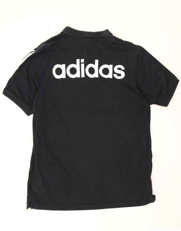 Мужская рубашка поло Adidas Climalite с графическим рисунком, большая черная хлопковая ткань