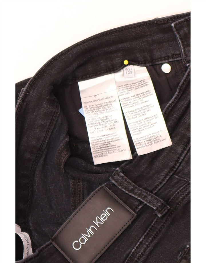 Женские узкие джинсы Calvin Klein W27 L28, черный хлопок