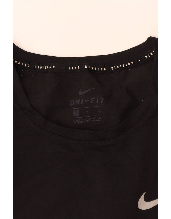 Мужская футболка NIKE Dri Fit с графическим рисунком, средний черный полиэстер