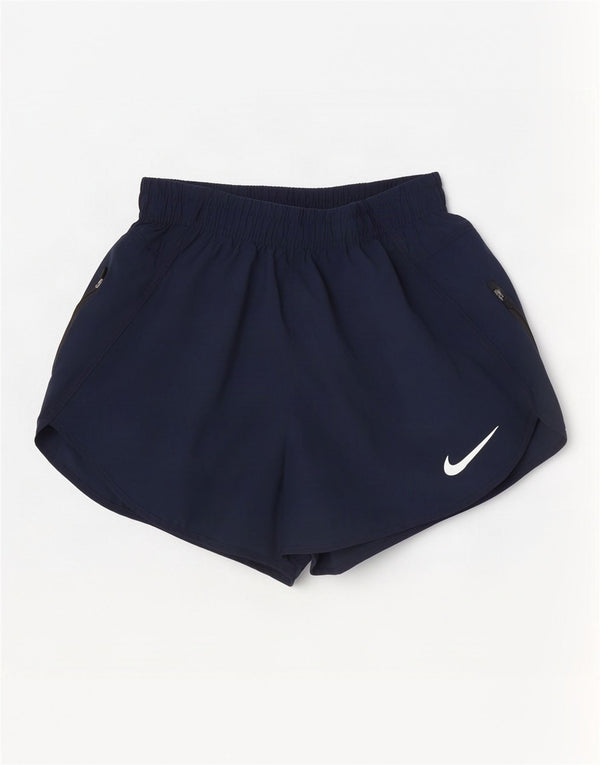 Nike Womens Dri Fit Sport Shorts UK 6 XS Navy Blue Polyester