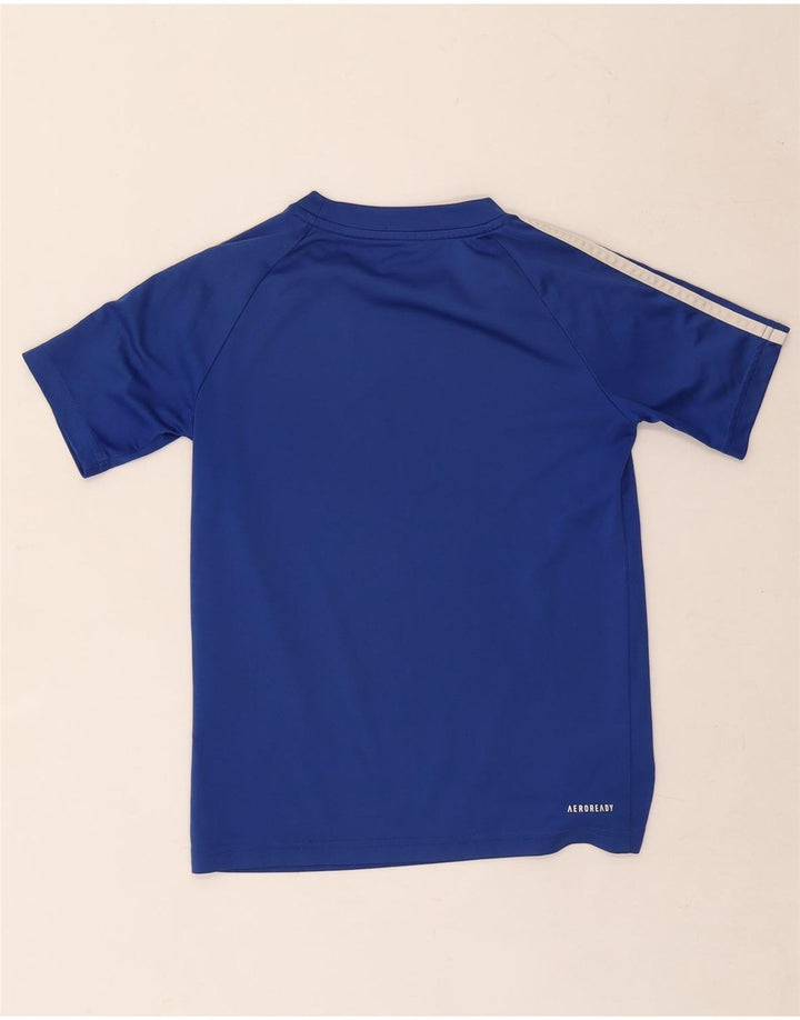 Футболка Adidas для мальчиков Aeroready, топ 9–10 лет, синий полиэстер