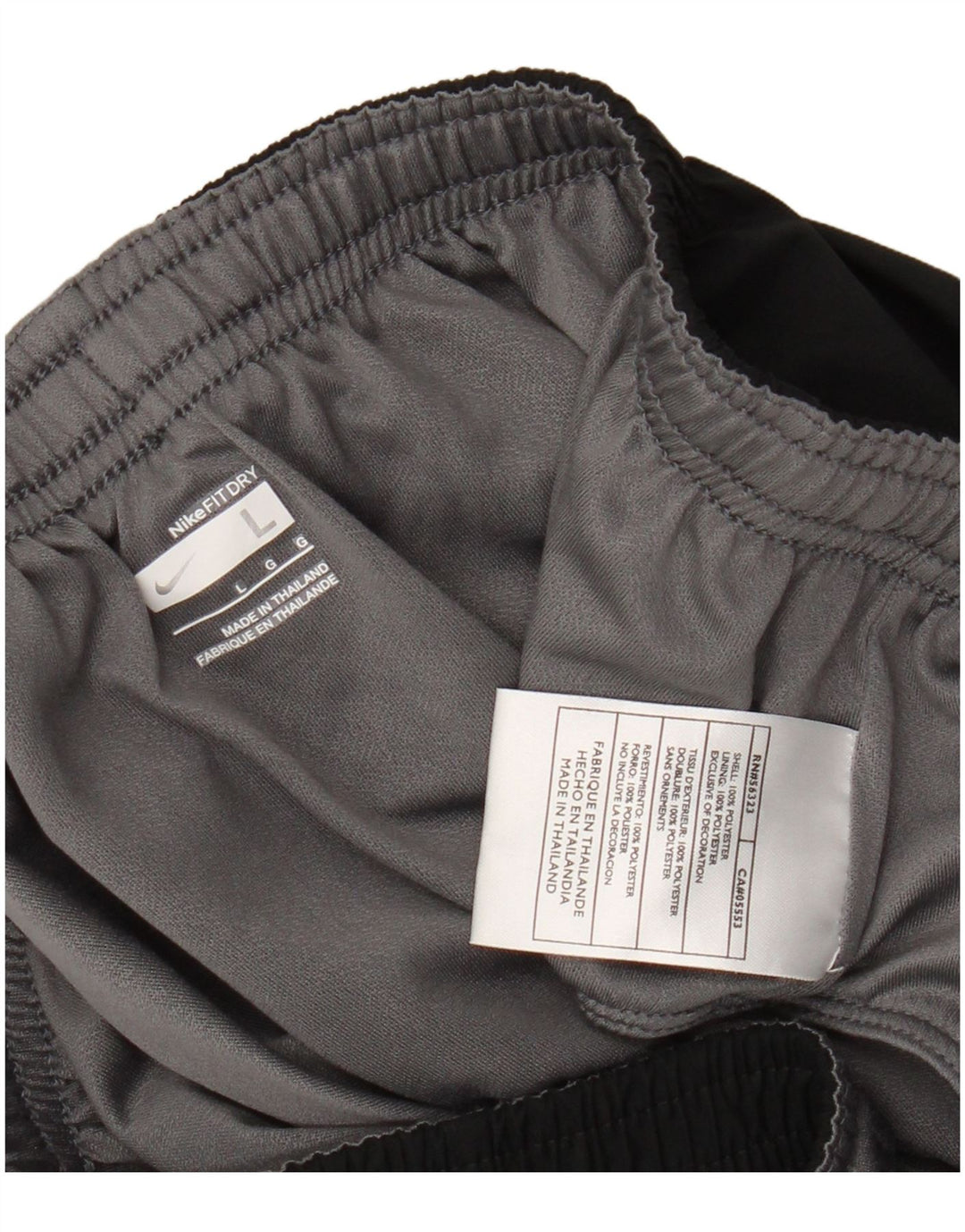 Мужские спортивные шорты Nike Fit Dry, большие черные из полиэстера