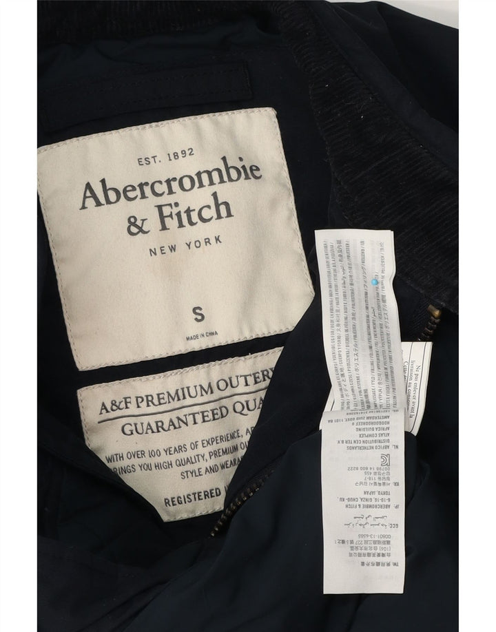 Мужская стеганая куртка Abercrombie & Fitch UK 36, маленькая, темно-синяя, полиэстер