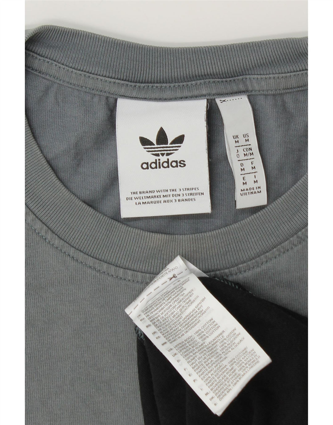 Мужская футболка ADIDAS с графическим рисунком, средний черный, хлопок с цветными блоками
