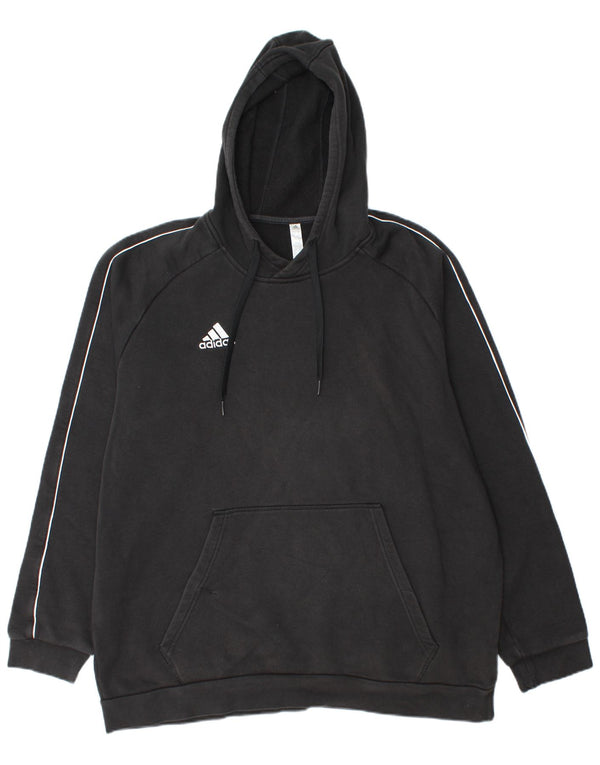 Мужской джемпер с капюшоном ADIDAS 2XL, черный хлопок