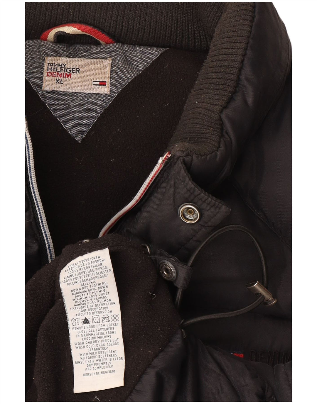 Мужской утепленный жилет Tommy Hilfiger UK 42 XL, черный нейлон
