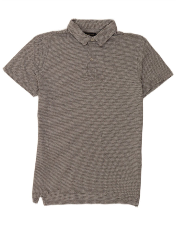 Мужская рубашка-поло повседневного кроя Massimo Dutti, большая серая