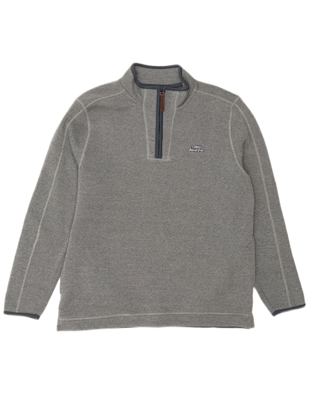 Мужской свитшот с воротником на молнии Weird Fish, большой синий полиэстер с крапинками