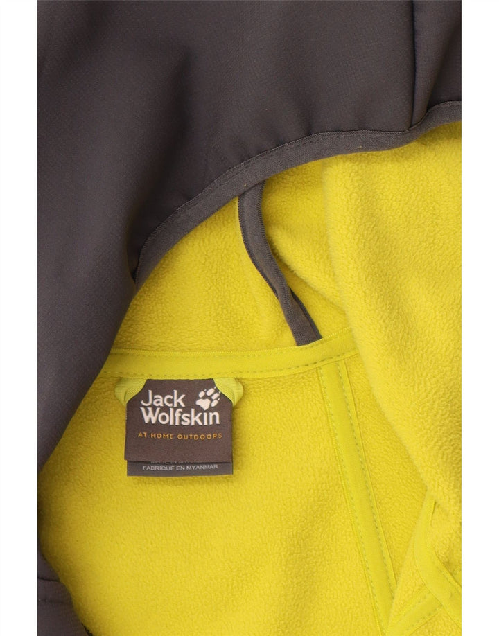 Мужская ветровка с капюшоном Jack Wolfskin UK 48 2XL, серый полиэстер