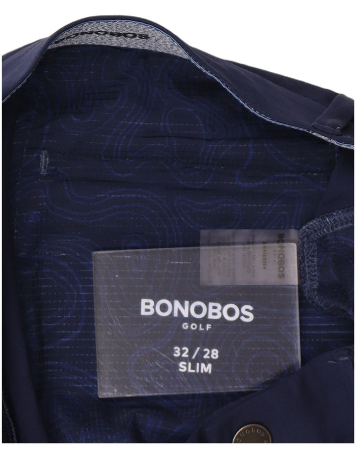 BONOBOS Мужские брюки-чиносы узкого кроя W32 L28 Темно-синий полиэстер