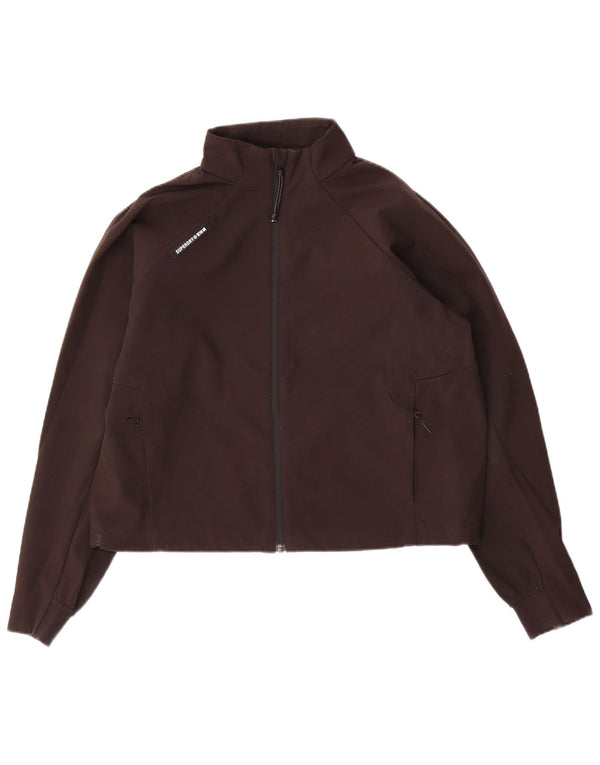 SUPERDRY Женский укороченный спортивный костюм свободного кроя, верхняя куртка UK 12, средний черный