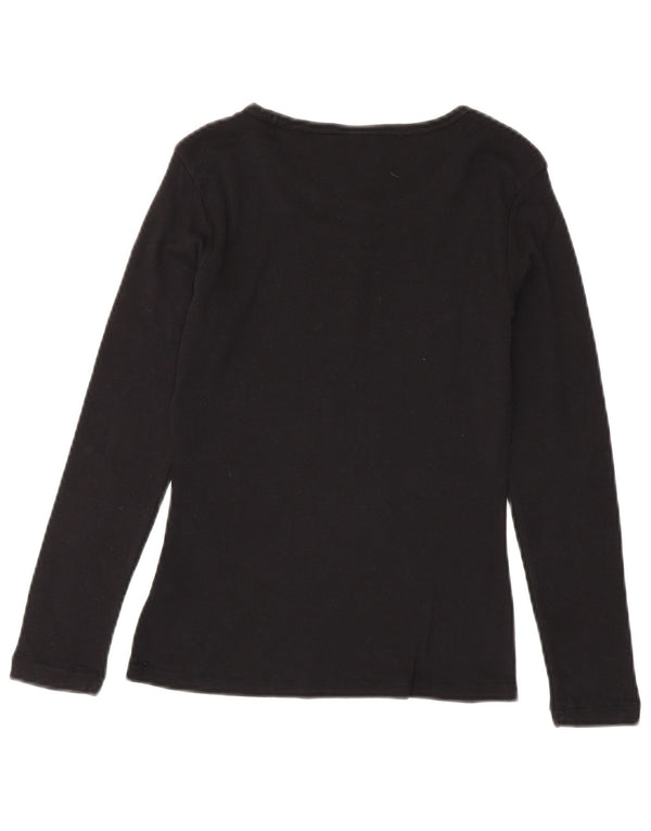 Женский топ Champion Heritage Classics с длинным рукавом, Великобритания 12, средний размер, черный хлопок