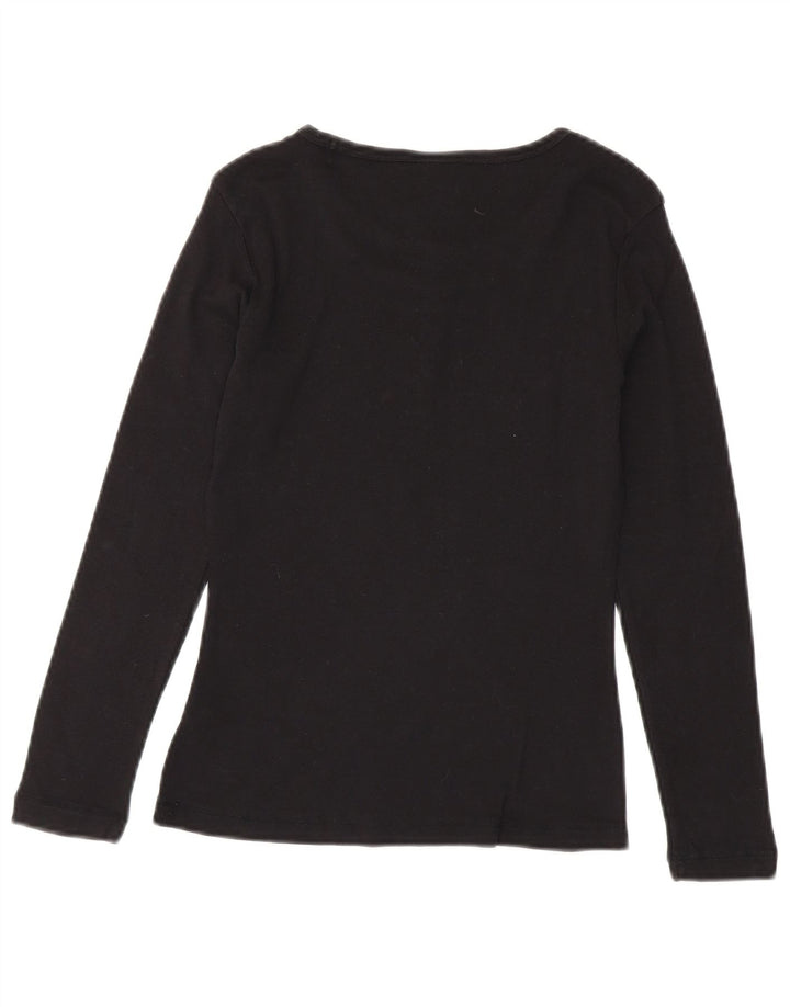 Женский топ Champion Heritage Classics с длинным рукавом, Великобритания 12, средний размер, черный хлопок