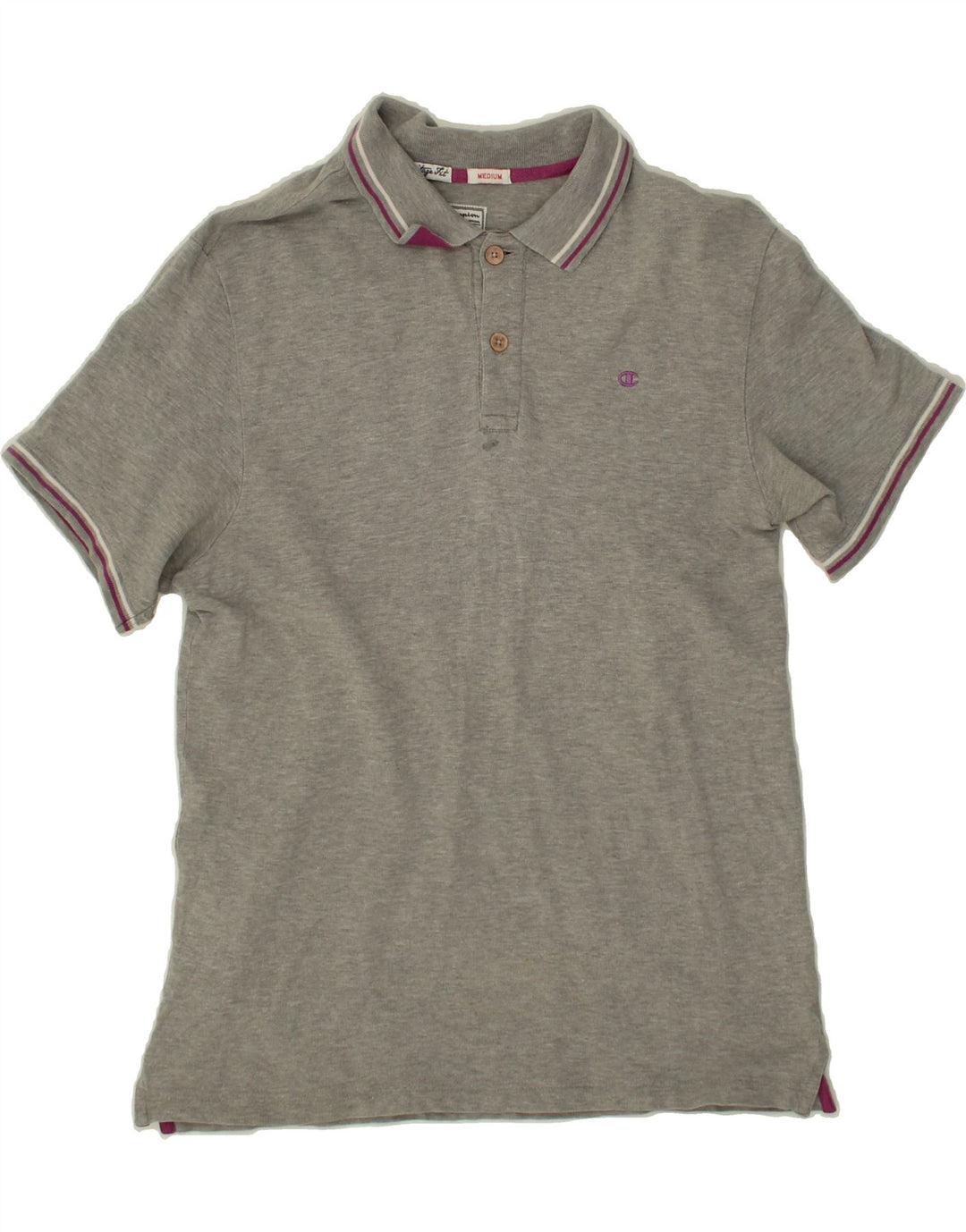 CHAMPION Mens Polo Shirt Medium Grey Vintage Champion and Second-Hand Champion from Messina Hembry 