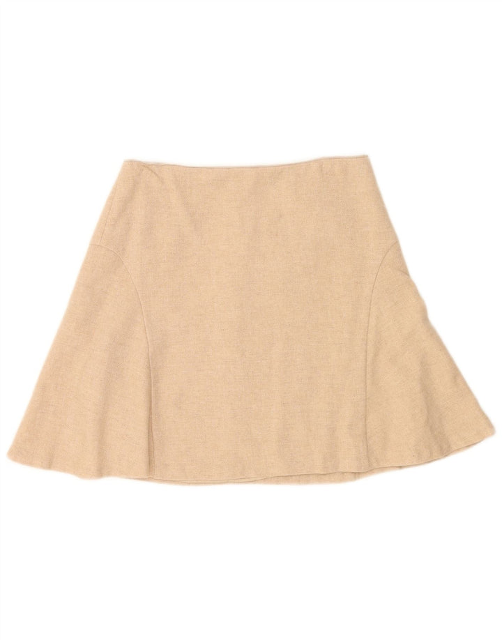 Massimo Dutti Женская мини-юбка EU 40 Medium W30 Бежевая шерсть
