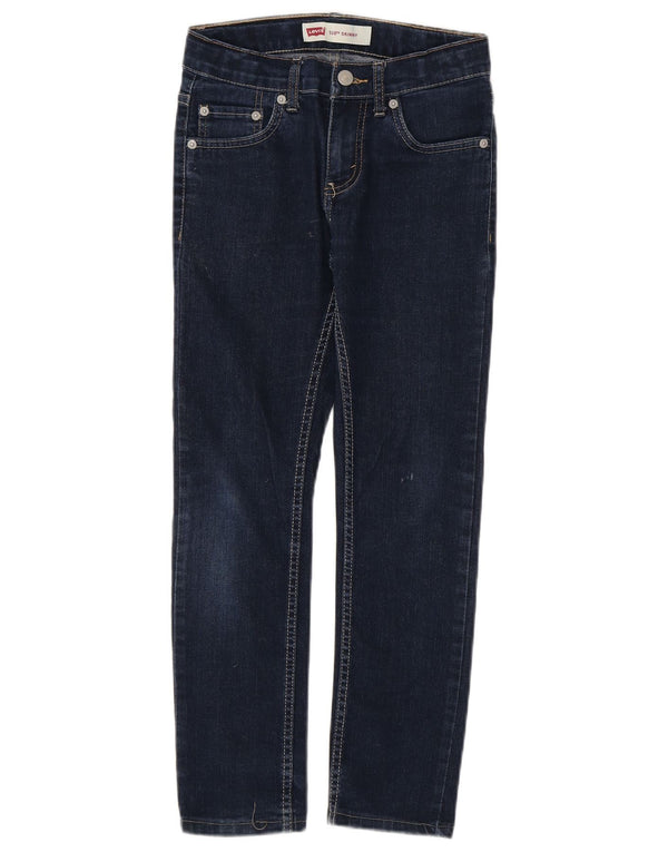 Джинсы скинни Levi's 510 для мальчиков 9–10 лет W26 L24, темно-синий, хлопок